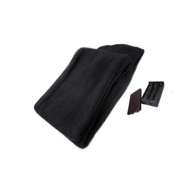 Ounissouiy Bufanda de calefacción eléctrica en invierno Bufanda larga de vellosidades Caja de alimentada Kits de decoración para fiestas Negro
