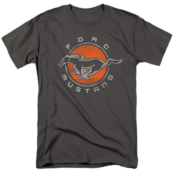 Ford Mustang Mustang Circle S/S Adult 18/1 T-Shirt Charcoal