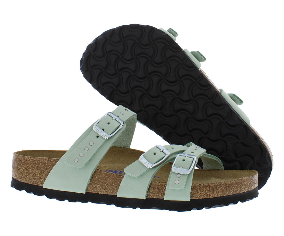 Birkenstock Franca Leather Unisex Shoes Size 4, Color: Matcha