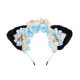 thumbnail image 1 of Aro de pelo Tocado de orejas de gato esponjoso, diadema de cinta de Lolita, adorno para el cabello, accesorio para el cabello, diadema de encaje con orejas de gato para niñas y mujeres, 1 of 8