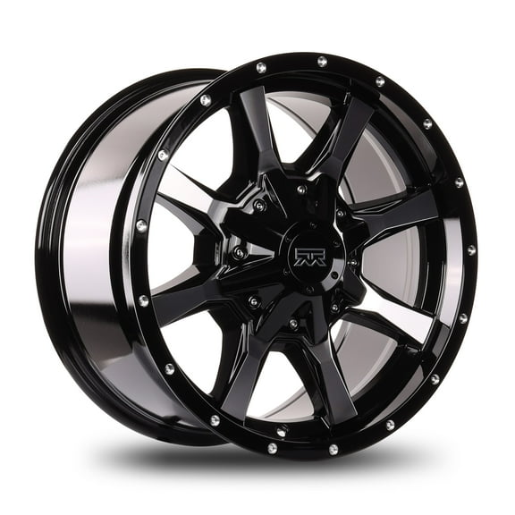 17x9 Mudder Trucker MT513 Breakover Black with Machined Face 5x127 5x5 5x139.7 5x5.5 ET-12 wheel/rim