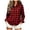 Red, variant on Ghalytn Women Buffalo Plaid Button Down Shirt Lapel Collar Roll Up Long Sleeve Curved Hem Casual Blouse