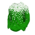 thumbnail image 3 of Ceisia Men's Loose Fit Waffle Knit Sweatshirt - St. Patrick's Day Gradient All-Over Print Green L Gifts, 3 of 5