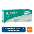 thumbnail image 1 of Cetirizina Medimart 10 mg, 10 tabletas recubiertas, 1 of 4