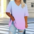 thumbnail image 2 of GERsome Women's Plus Size V Neck T Shirts Short Sleeve Summer Workout Tops, Sizes S-5XL, 2 of 6