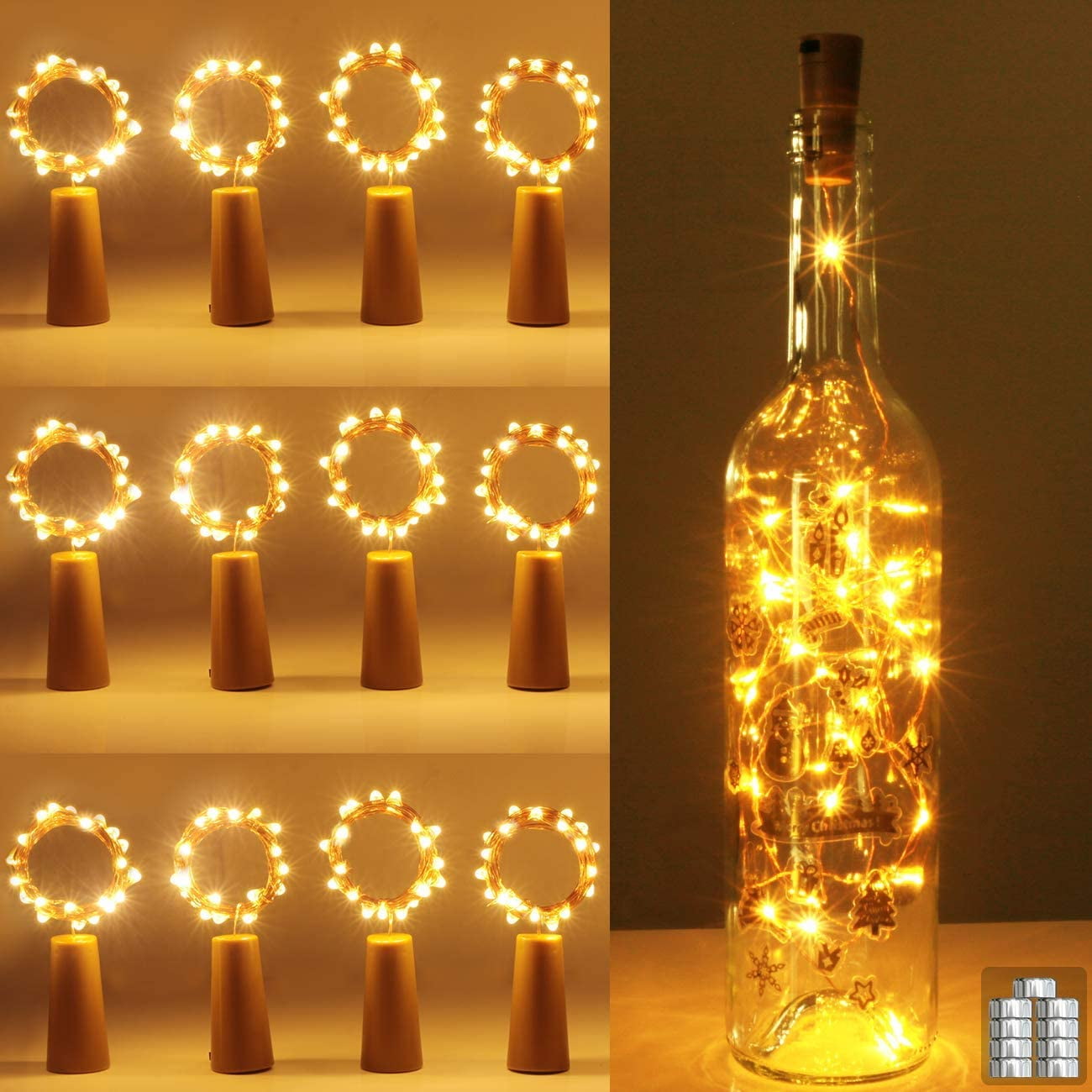 Accessories dekoflasche Christmas Deco Bottle LED White Mood Light NEW