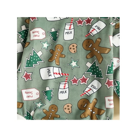 

Coduop Newborn Baby Boy Girl Christmas Print Romper Oversized Sweatshirt Clothes