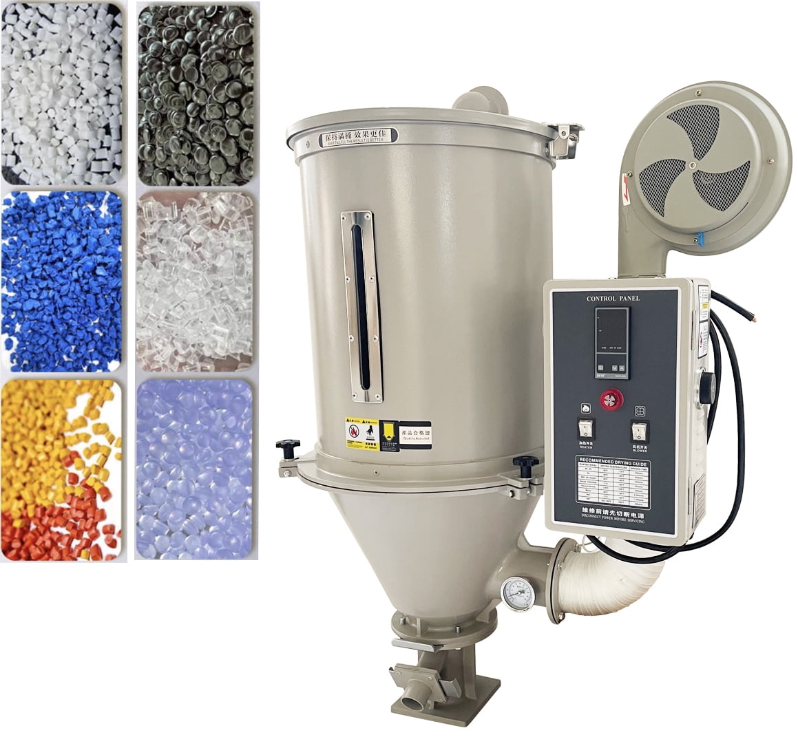 100kg Hopper Type Plastic Dryer Particle Dehumidifier 220V