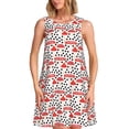 thumbnail image 1 of Fotbe Forest Mushrooms Vestido de Verano sin Mangas para Mujer – Vestido Midi Línea A, Estilo Camiseta Floral, Vestido Playero Casual y Fluido, 1 of 7