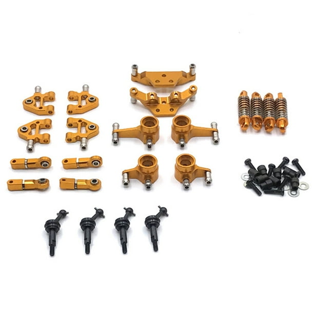 Tholdsy Juego de brazo oscilante e inferior, amortiguador delantero y trasero, Control remoto, copa de dirección de coche 1:28, piezas de Kits de construcción modelo Oro Tholdsy FN009990-03B