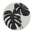 thumbnail image 4 of PIKWEEK Round Tablecloth Palm Leaves Tropical Jungle for Picnic Dining Kitchen Farmhouse White, 4 of 8