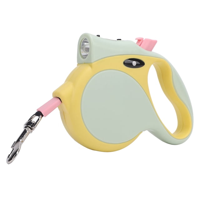 Dog Leash, Fashionable Automatic Telescopic Tractor Dog Tape with Flashlight Adjustable Retractable Outdoor Dog Leash with Comfortable Handle for Small Medium Dogs