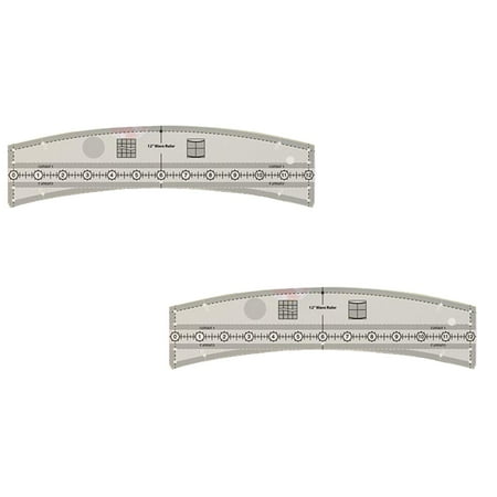 

2PCS NGHnuifg Unique Wavelengths Quilting Ruler Template Stencil With Low Shank Ruler Foot Non Slip Ruler Grips 40 Foot Tape Measure Kids with Inches And Centimeters Smart *2PCS