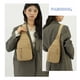 thumbnail image 5 of Bolsa de pecho simple caqui, bolso cruzado de moda para hombres y mujeres, pequeña mochila deportiva fresca, bolso diagonal, 5 of 6