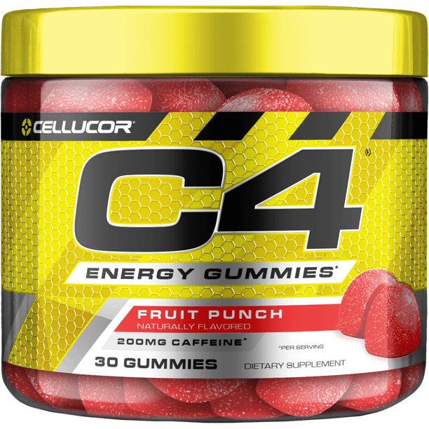 Cellucor Caffeine Amino Acid Supplements Fruit Punch 5 Gummies Per Serving 30 Ct Walmart Com