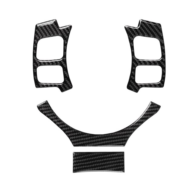 Pegatina de fibra de carbono del volante del automóvil Pegatina de decoración de la decoración de la cubierta Pegatinas Reemplazo para IS250 NX200 200T 300H Tipo C 4 Paquetes Yuarrent VI014522-03