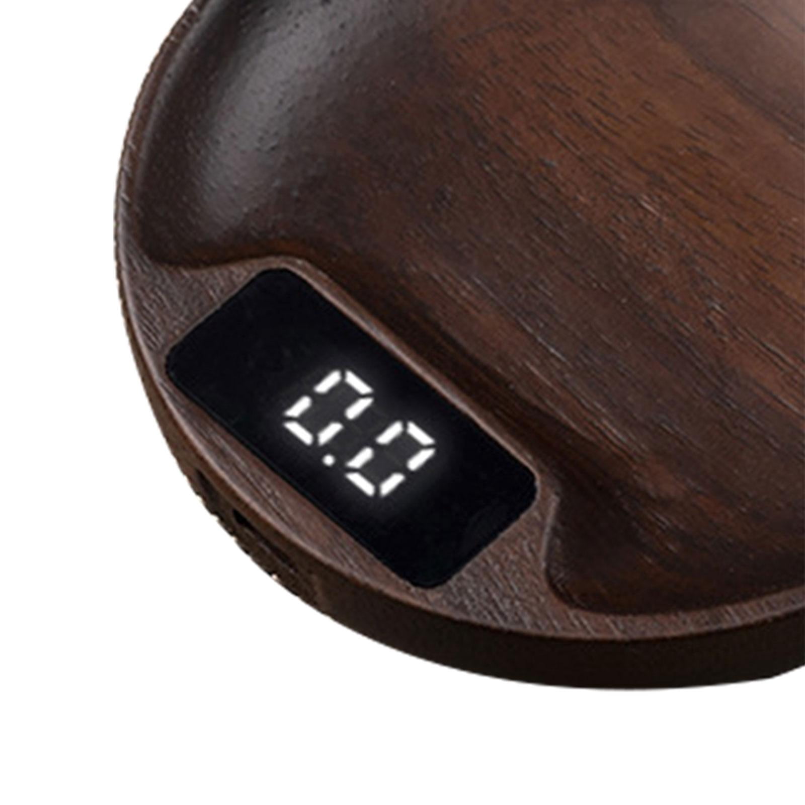 Fiocias Wood Electronic Tea Scale Birthday Gifts with Wooden Spoon High Accuracy Jewelry A