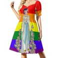 thumbnail image 1 of Vestido de manga corta Bianca Pride, vestido de mujer, vestidos casuales, vestido elegante de mujer, vestidos elegantes de mujer, promoción, 1 of 8