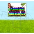 thumbnail image 1 of Hawaiian Shaved Ice (18" x 24") Yard Sign, Includes Metal Step Stake, 1 of 6