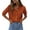 Rust Red, variant on PRETTYGARDEN Women's Summer Button Down Shirts Casual Short Sleeve Crew Neck Ribbed Knit Blouse Top Cardigans