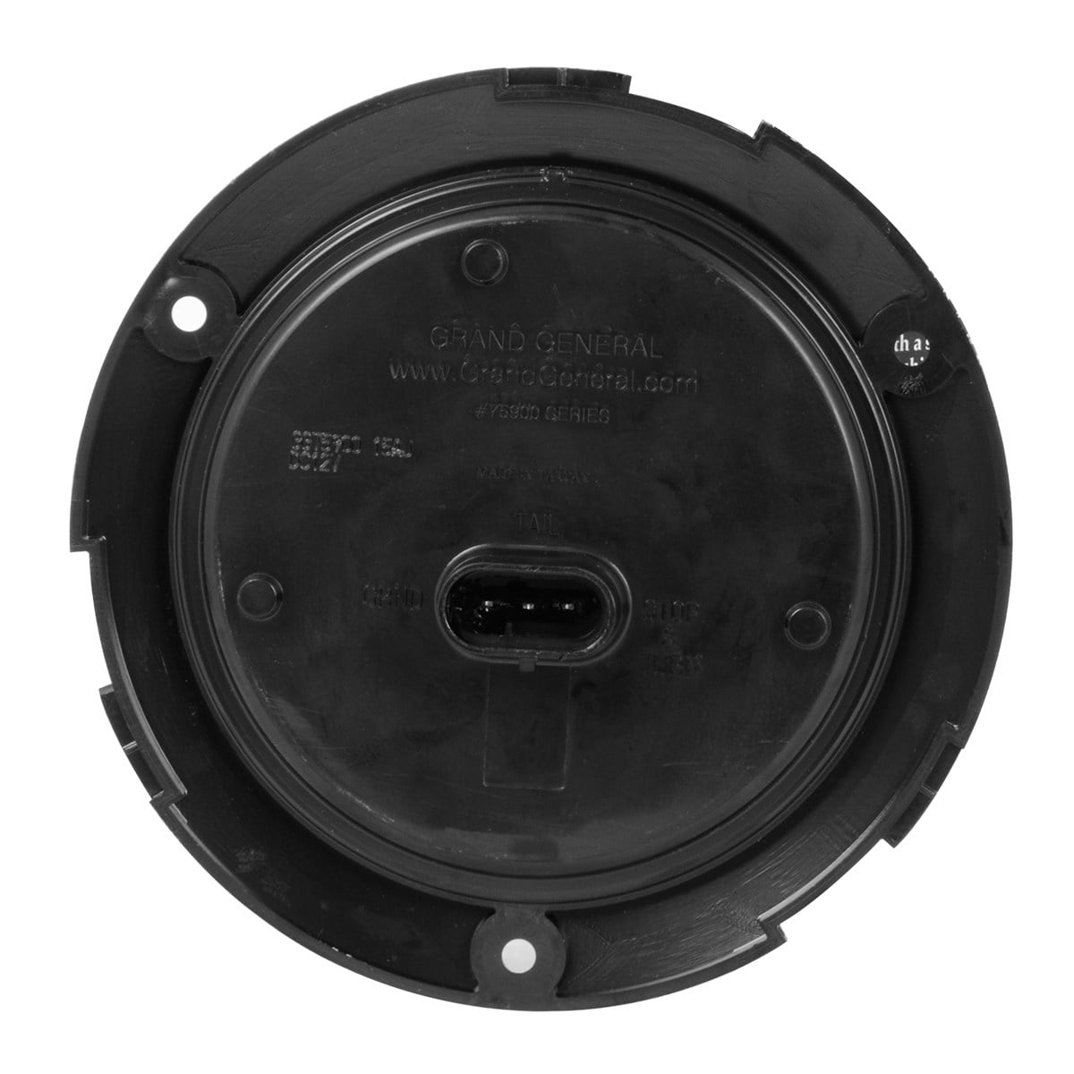 4 Round Flange Mount Amber 18 with Clear Lens and Chrome Twist-On Bezel Grand General 75901 LED Light