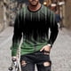 thumbnail image 1 of Blusas y camisas de manga larga con cuello redondo para hombre, blusa informal de manga larga con cuello redondo y estampado., 1 of 5