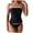 d73-Black, variant on HCNTES Two Piece Tankini Swimsuits for Women Tummy Control Bathing Suits Cutout Back Swim Tank Top with High Waisted Bottom(Black,L)