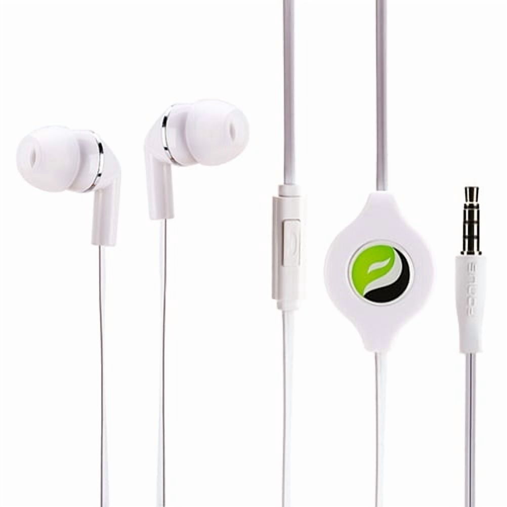 Headphones Retractable Earphones for Motorola Moto G Play (2024) - Hands-free Headset 3.5mm w Mic Earbuds Earpieces Microphone Z9D for Moto G Play (2024)