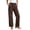 Coffee, variant on Miqool Women's Cargo Jeans High Waisted Straight Leg Denim Pants Casual Trendy Baggy Trousers with Pockets