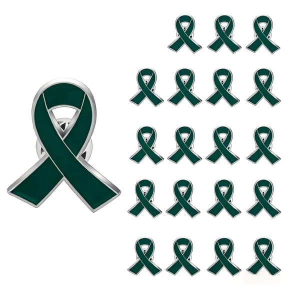 Set de 20 Pines Cinta Verde Conciencia sobre Salud Mental