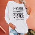 thumbnail image 1 of Meichang Sweat-Shirt pour Femmes Manches Longues Col Rond Pull Décontracté Raglan Confortable Sweat-Shirts Vintage Lettre Graphique, 1 of 6