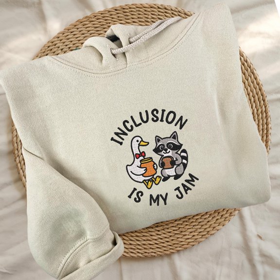 Embroidered Inclusion Is My Jam Sweatshirt, Neurodiversity Shirt, SPED Teacher Gift, Autism Awareness Hoodie, Inclusion Advocate Shirt