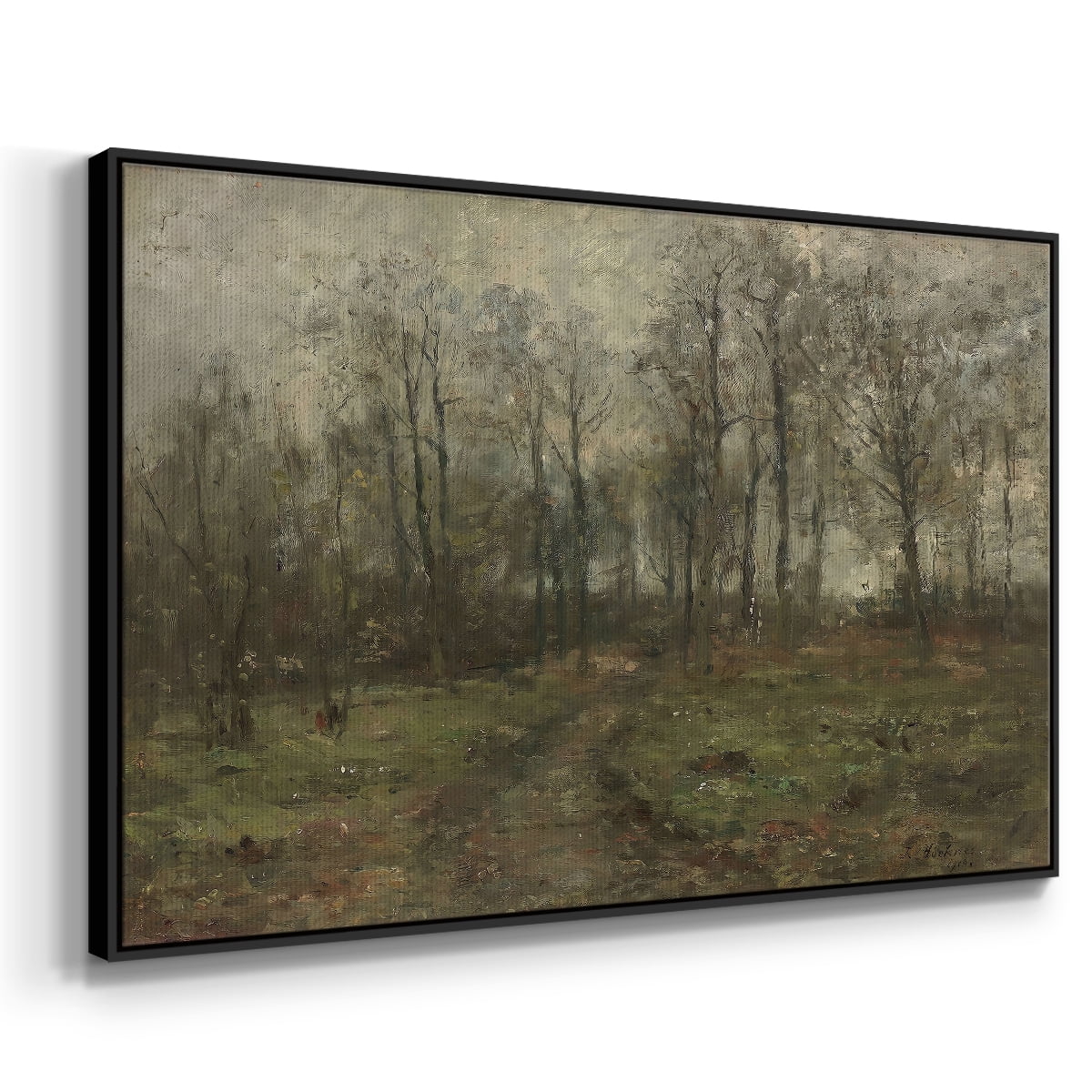 Vintage Landscape-CCCXCVI By Wexford Home Framed in Black Wood Gallery Wrapped Canvas 17 in. x 25 in.