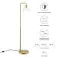 thumbnail image 3 of Floor Lamp Light, Gold, Glass, Modern Contemporary Mid-Century Industrial, Mid Century Living Kitchen Cafe Bistro Restaurant Hospitality, 3 of 9