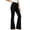 Black 08, variant on Karymi Shorts for Women High Waist Multi Button Flare Jeans, Button Fly Belt Loops Full Length Bootcut Denim Trousers, Square Patch Front Pockets Pants for Women