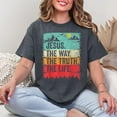 thumbnail image 3 of Je.sus The Way Truth Life Women Men Kids Christian Worship T-Shirt, Men's And Women's Graphic Tee 100% Cotton by TBun, Full Sizes S-5XL, 3 of 5
