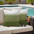 thumbnail image 4 of Sage Green Ombre Outdoor Waterproof Pillow Covers, Modern Abstract Art Texture Decorative Square Throw Pillowcase Sofa Cushion Sham for Patio/Couch/Chair, 16"x16" 2 Pack, 4 of 8