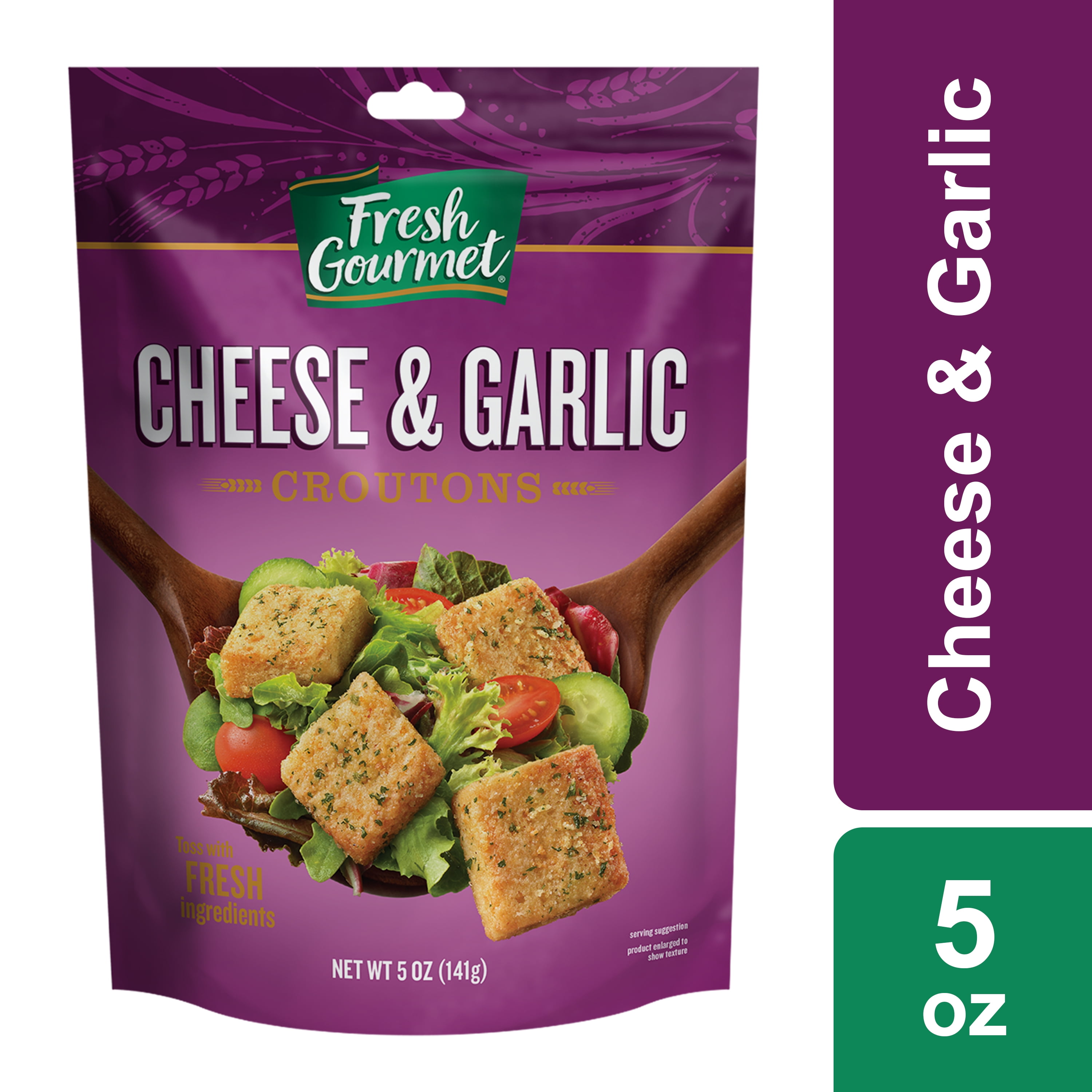 Fresh Gourmet Salad Topping Packaged Meals Cheese and Garlic Croutons