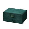 thumbnail image 2 of EGNMCR Jewelry Organizer Box Leather Large Jewelry Boxes Earrings Organizer Storage Case Double Layer Display With Removable Tray Elegant Jewelry Box Jewelry container, 2 of 9