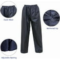 thumbnail image 4 of Ultra-Lite Rain Suit for Men Women Waterproof Protective Rain Coat with Pants 2 Pieces Rain Gear(Black,XXL), 4 of 7