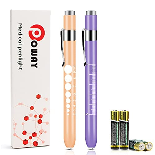 EMS Penlight Pink Medical Pen light Pen Light LED With Pupil gauge New EMT 
