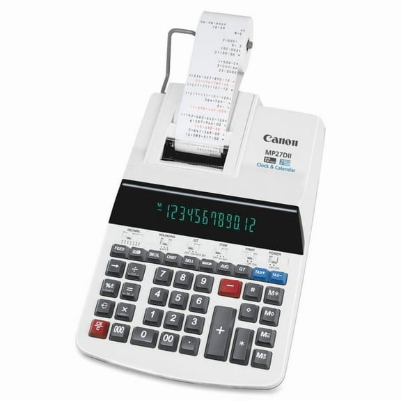 Canon MP27DII 12-digit Printing Calculator, White