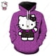 thumbnail image 1 of Hermosa sudadera morada de Hello Kitty para mujer, sudadera con capucha de alta calidad, sencilla, informal, holgada, de otoño, de gran tamaño, 1 of 1