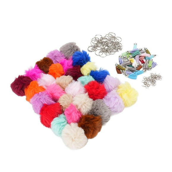 Tassel Keychain Accessories, Odorless Puff Ball Keychain Accessories for Decoration