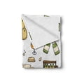 thumbnail image 2 of Beer Soft Flannel Fleece Throw Blanket, Hand Drawn Brewery Alcohol Pub Beer Mug Bottle Butt Glass Wheat Barley Doodle, Cozy Plush for Indoor and Outdoor Use, 50" x 70", Multicolor, by Ambesonne, 2 of 6