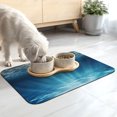 Blue Ocean Water Ripples Dish Drying Mat,Absorbent Diatomaceous Earth ...