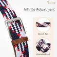 thumbnail image 3 of Women Braided Woven Elastic Stretch Belt Men Web Casual Belt for Pants Jeans, 3 of 7