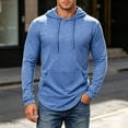 thumbnail image 3 of Lightweight Hoodies for Men Long Sleeve Plain Pullover Sweatshirt with Pockets Fall Gym Workout Hoodie, 3 of 6