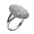 thumbnail image 2 of Clearance under $5 925 Silver Crystal Full Diamond Flash Engagement Wedding Ring Sz 10, 2 of 4