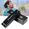 thumbnail image 1 of Music Harmonica, 10 Holes Resin Grid Copper Reed Fun Playing Harmonica  for Kids, 1 of 8